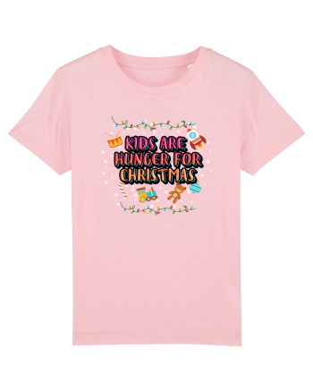 Kids Are Hunger For Christmas Cotton Pink