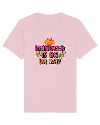 Reindeer Is On Da Way Cotton Pink