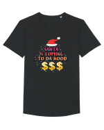 Santa Is Coming To Da Hood Tricou mânecă scurtă guler larg Bărbat Skater