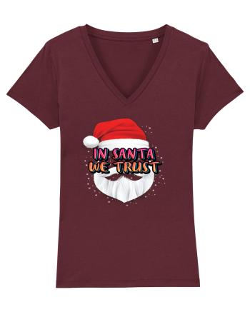 In Santa We Trust Burgundy
