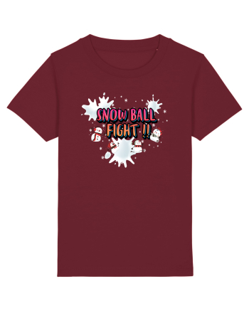 Snow Ball Fight Burgundy