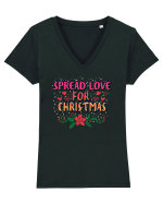 Spread Love For Christmas Tricou mânecă scurtă guler V Damă Evoker