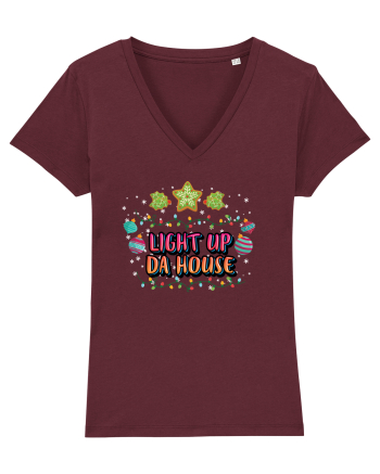 Light Up Da House Burgundy