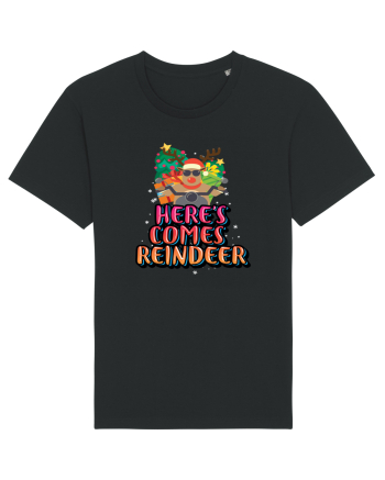 Here's Comes Reindeer Black