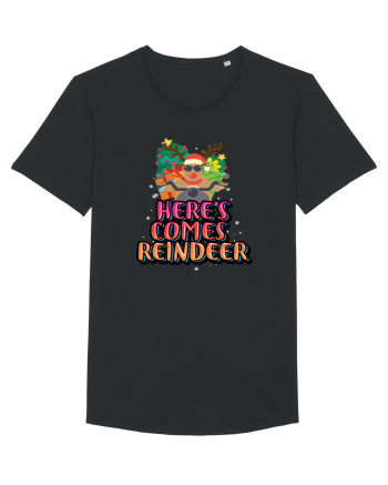 Here's Comes Reindeer Black