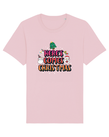 Here's Comes Christmas Cotton Pink