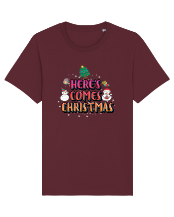 Here's Comes Christmas Burgundy