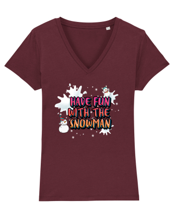 Have Fun With The Snowman Burgundy