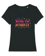 Bring On Reindeer Tricou mânecă scurtă guler larg fitted Damă Expresser
