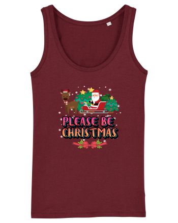 Please Be Christmas Burgundy