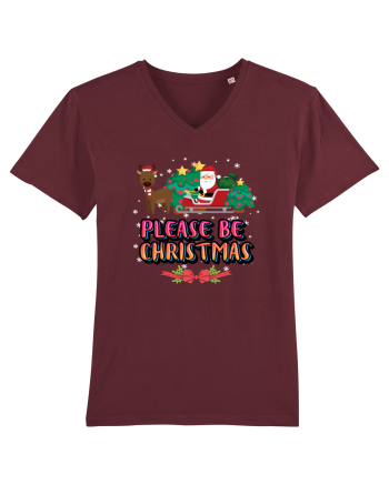 Please Be Christmas Burgundy