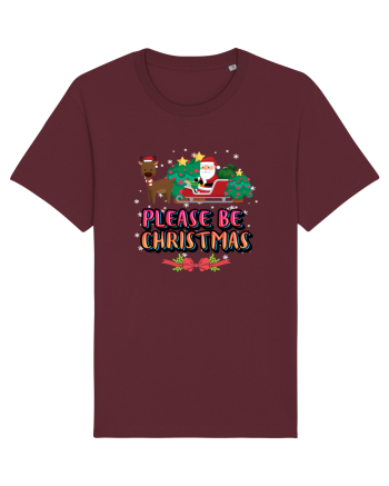 Please Be Christmas Burgundy