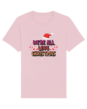 We're All Love Christmas Cotton Pink