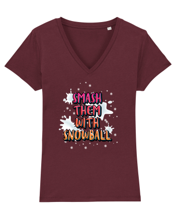 Smash Them With Snowball Burgundy
