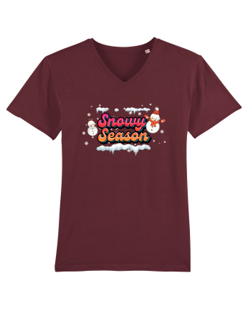 Snowy Season Burgundy