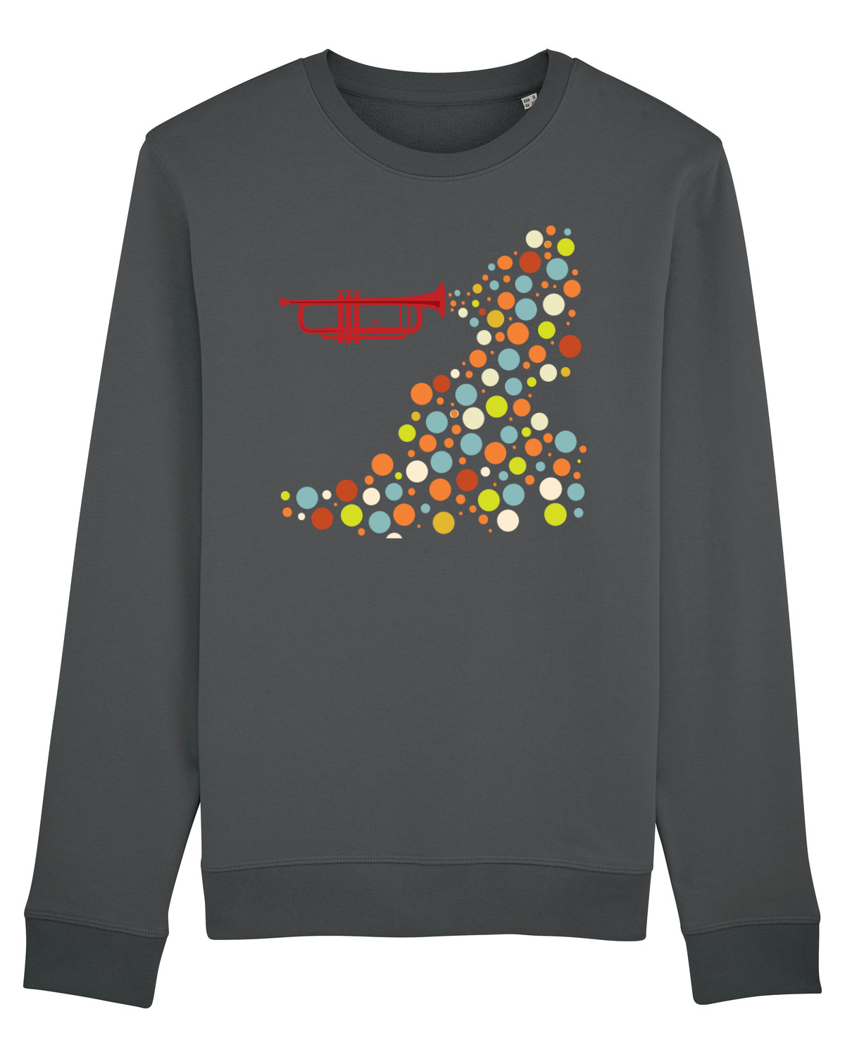 Bluză mânecă lungă Unisex Rise Anthracite