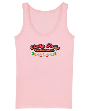 Holly Fully Christmas Cotton Pink