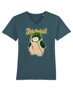 Shaormlax Tricou mânecă scurtă guler V Bărbat Presenter