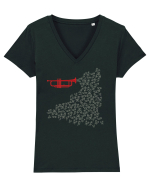Jazz Tricou mânecă scurtă guler V Damă Evoker
