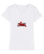 You want to run, I'll run with you Tricou mânecă scurtă guler V Damă Evoker