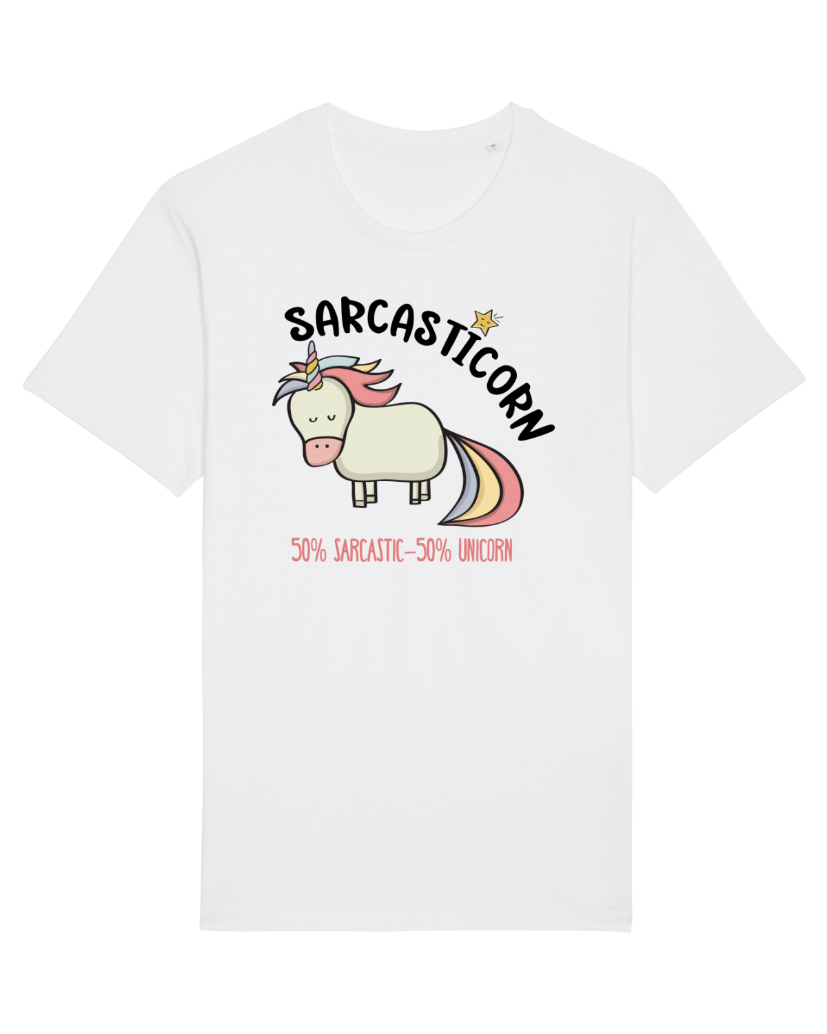 Tricou mânecă scurtă Unisex Rocker White