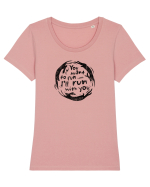 You want to run - I'll run with you Tricou mânecă scurtă guler larg fitted Damă Expresser