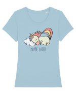 Poate mai târziu Tricou mânecă scurtă guler larg fitted Damă Expresser