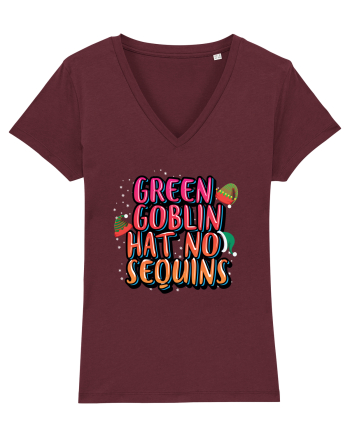 Green Goblin Hat No Sequins Burgundy