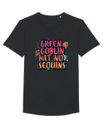 Green Goblin Hat No Sequins Tricou mânecă scurtă guler larg Bărbat Skater
