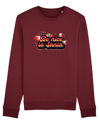 Be Nice To Santa Burgundy