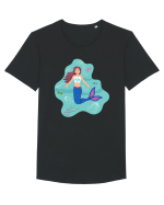 Sirena Tricou mânecă scurtă guler larg Bărbat Skater