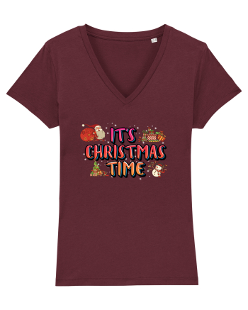 It's Christmas Time Burgundy