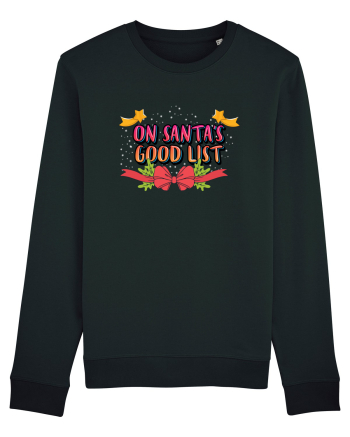 On Santa's Good List Black