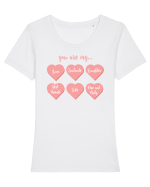 Tu ești... Tricou mânecă scurtă guler larg fitted Damă Expresser