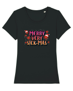 Merry Very Sick-Mas Tricou mânecă scurtă guler larg fitted Damă Expresser