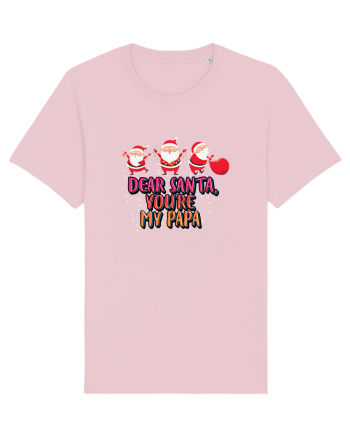 Dear Santa, You're My Papa Cotton Pink