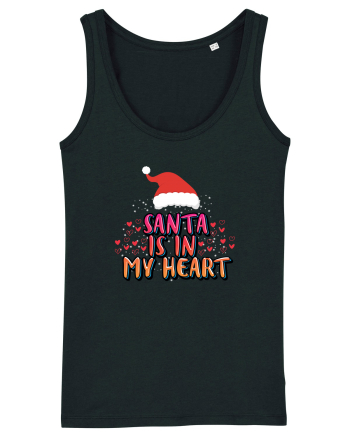 Santa Is In My Heart Black