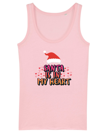 Santa Is In My Heart Cotton Pink