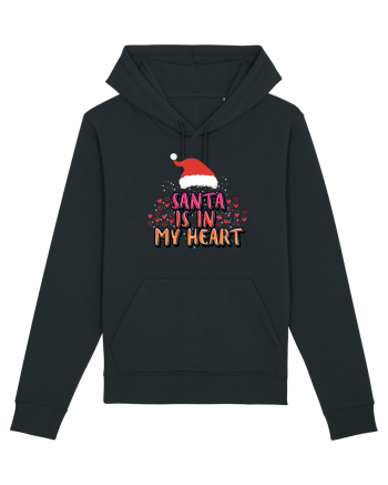 Santa Is In My Heart Black
