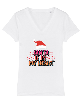 Santa Is In My Heart White