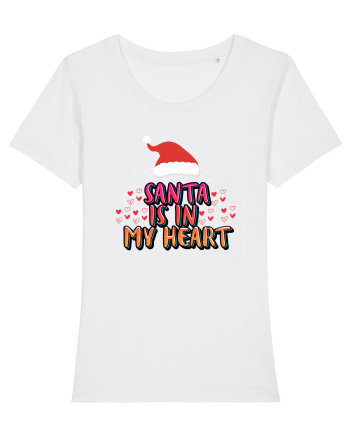 Santa Is In My Heart White