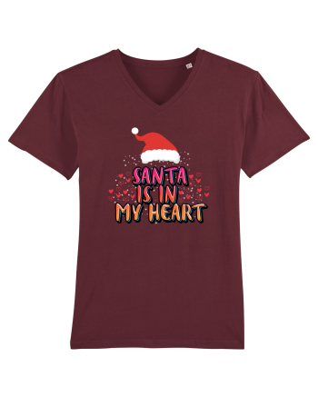 Santa Is In My Heart Burgundy