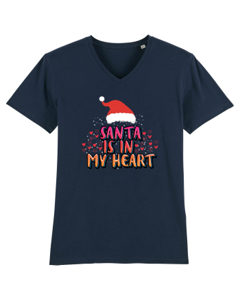 Santa Is In My Heart French Navy