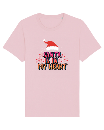Santa Is In My Heart Cotton Pink
