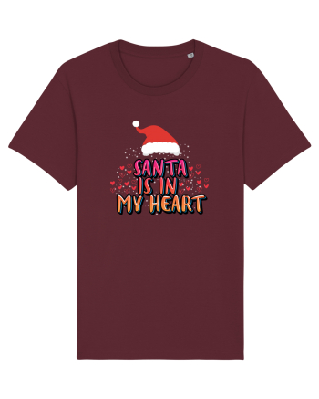 Santa Is In My Heart Burgundy