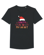 Santa Is In My Heart Tricou mânecă scurtă guler larg Bărbat Skater
