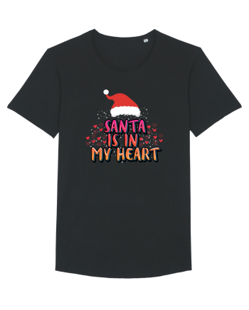 Santa Is In My Heart Black