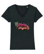 Holly Night Tricou mânecă scurtă guler V Damă Evoker