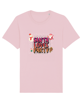 Santa Loves Party Cotton Pink