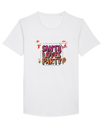 Santa Loves Party White